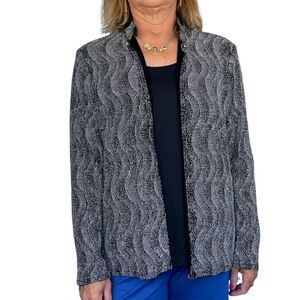 OPEN METALLIC GEOMETRIC DESIGN JACKET